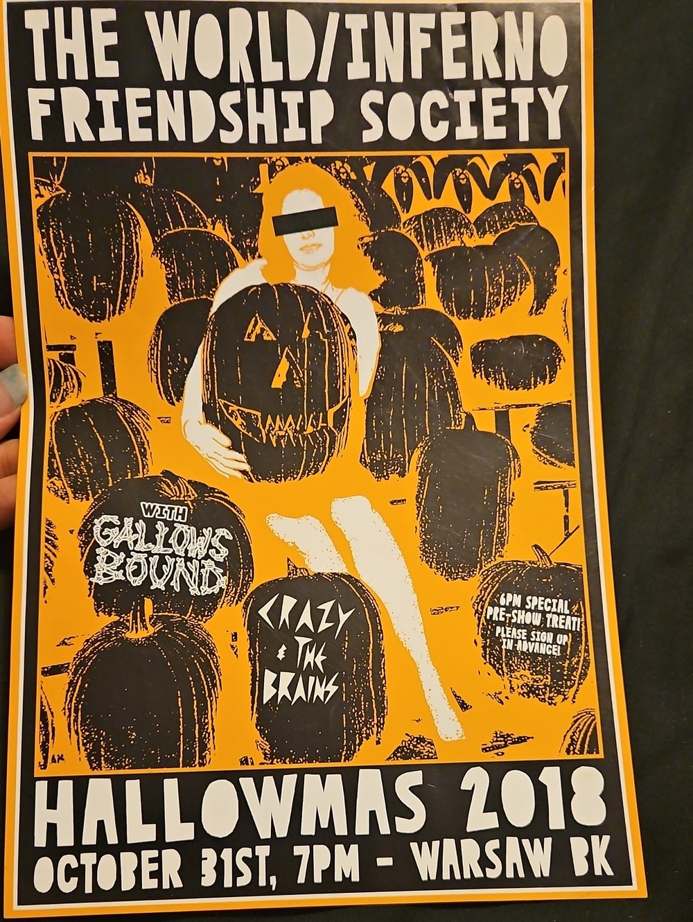 World Inferno Friendship Society Hallowmas 2018 Poster